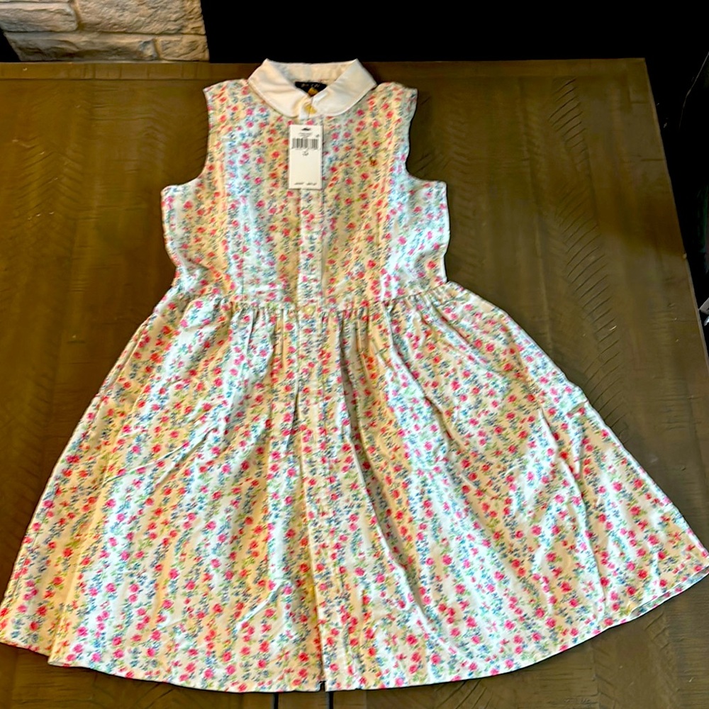 Floral Kids Dress with Collar